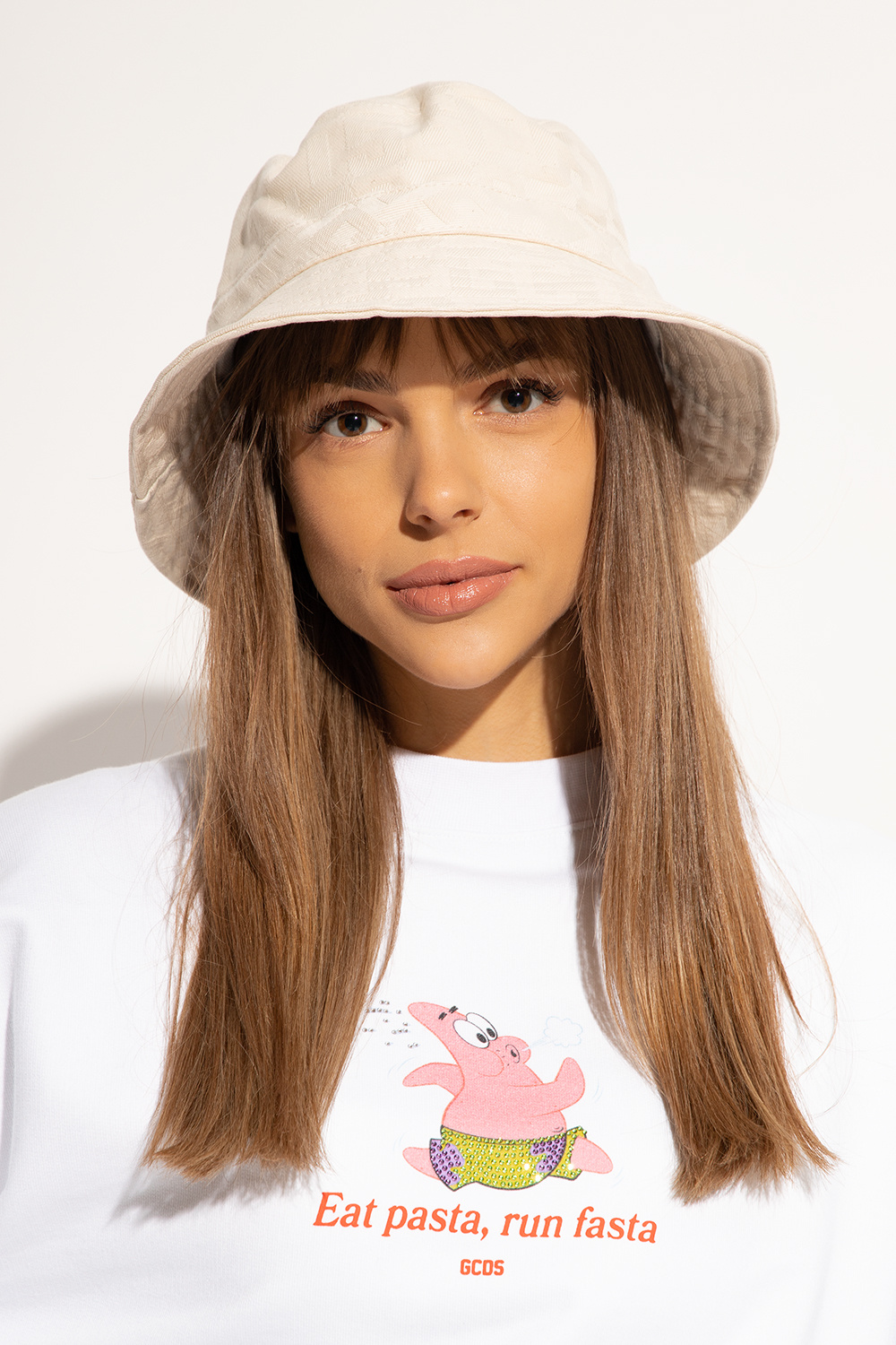 Cream Monogrammed bucket hat GCDS - Vitkac Canada